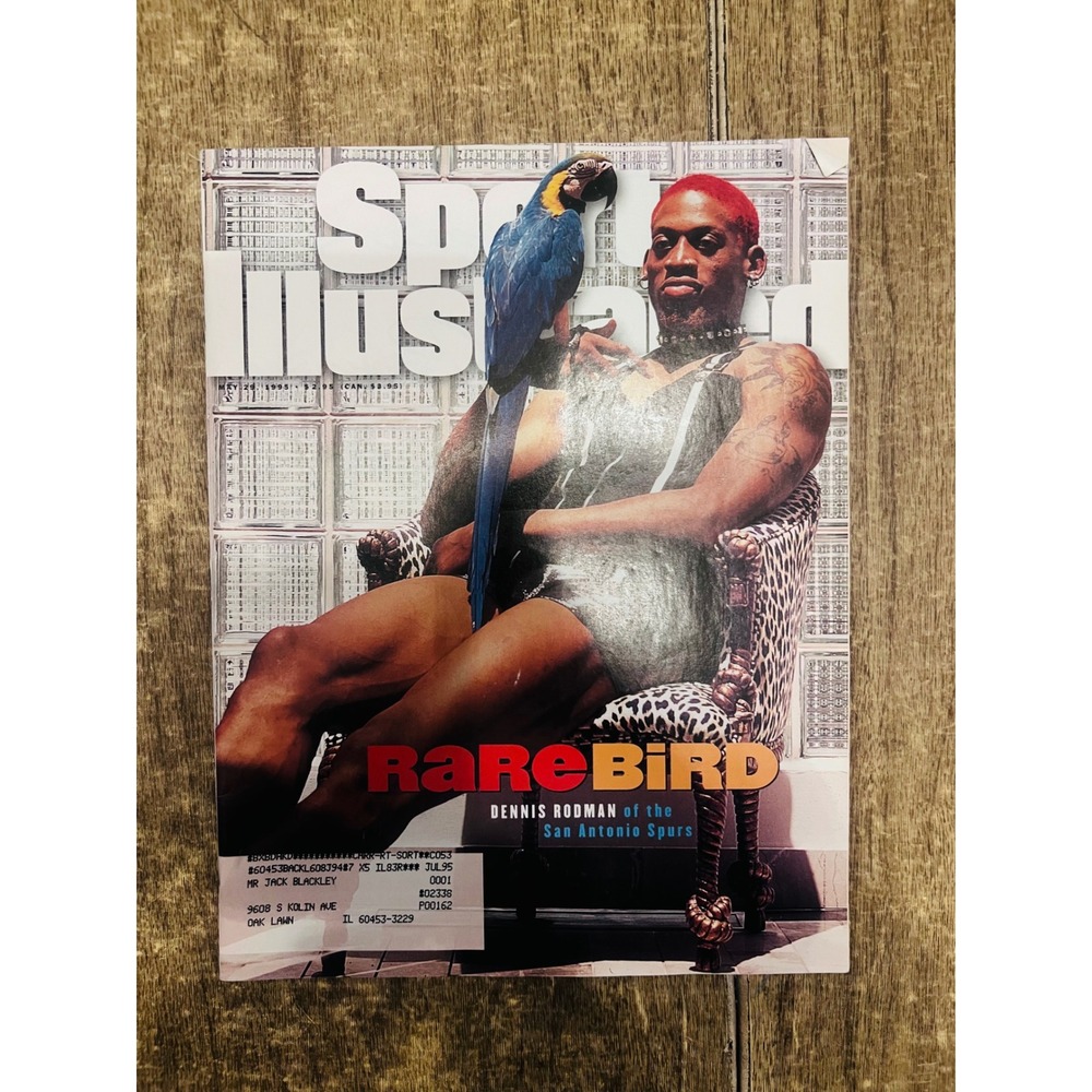 Sports Illustrated Dennis Rodman "Rare Bird" May 29, 1995 W Label 90s Basketball